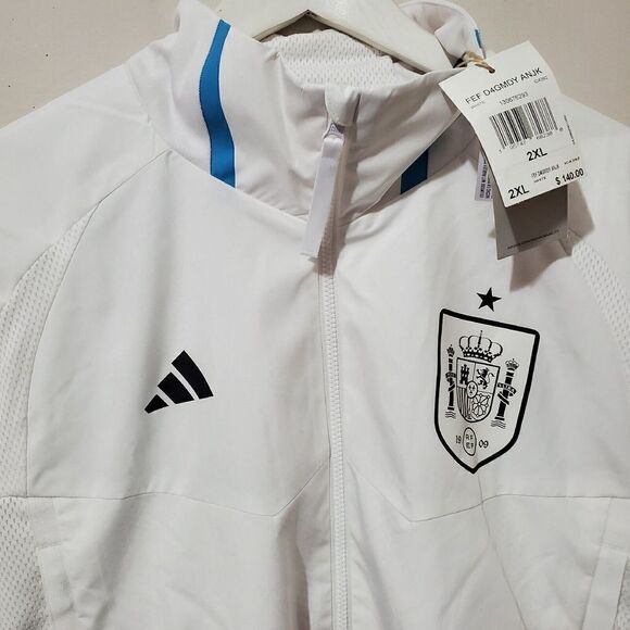 Adidas Spain Game Day Anthem Mens Sz 2XL Jacket FIFA World Cup 2022 IC4392 - Picture 3 of 8